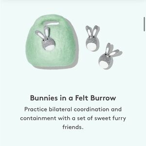 Lovevery Bunnies in a Felt Burrow